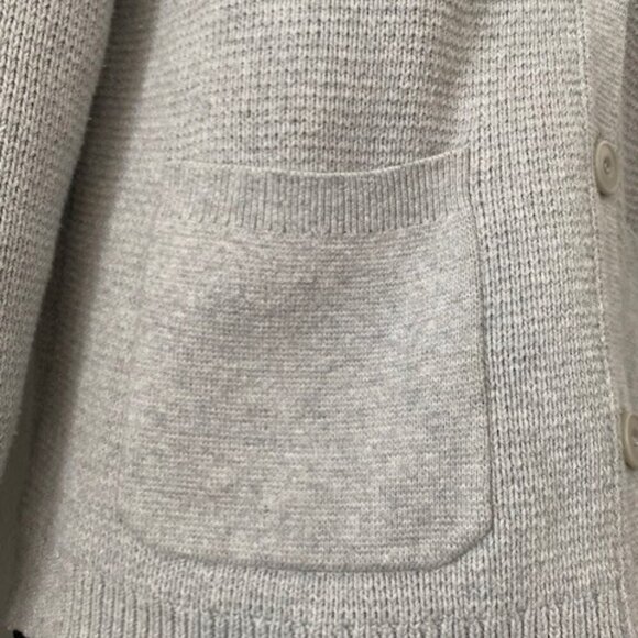J.CREW V-Neck Button Cropped Cardigan Sweater Light Gray XS - Picture 4 of 12
